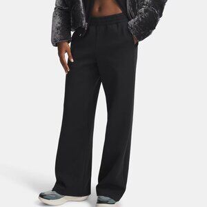 Under Armour Women's Unstoppable Fleece Wide Leg Pants in Black Size S NWT $100